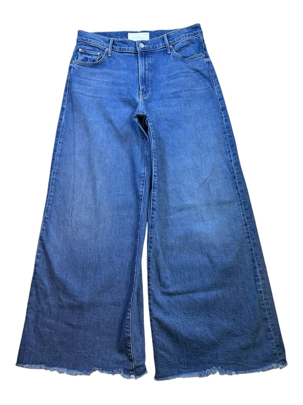 MOTHER Superior The Swisher Sneak Fray Punch Buggy Wide Leg Jeans Size 30 - Picture 3 of 13